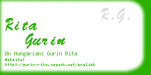 rita gurin business card